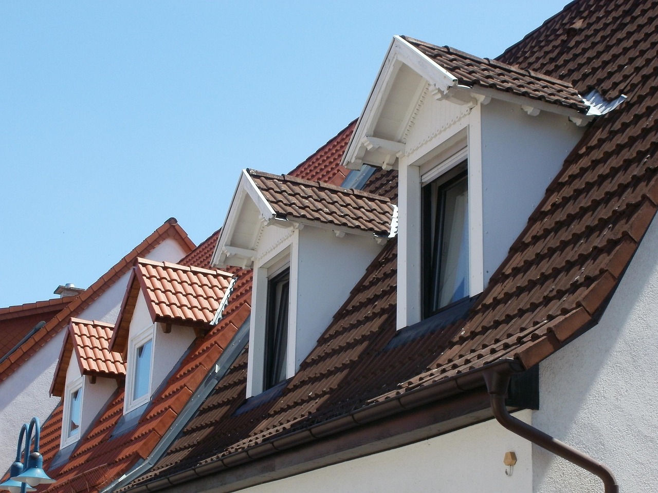Roofline and dormer windows of a suburban house